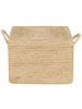 Beliani Pouf DHADAR in Naturfarben/Beige - (W) 45 x (H) 30 x (L) 45 cm