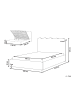 Beliani Doppelbett NANTERRE in Beige - (W) 187 x (H) 104 x (L) 215 cm