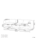 Beliani 3-tlg 3-Sitzer Sofa MJALBI in Braun