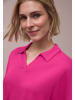 Street One Dropped Shoulder Poloshirt mit Elastikbund in Magenta Dream