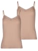 Skiny Spaghettitop Modal Lace in Beige
