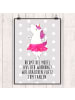 Mr. & Mrs. Panda wanddeko Einhorn Ballerina mit Spruch in Grau Pastell