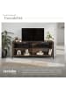 tectake Sideboard Navan 147 x 41 x 60,5 cm, Industrial Holz dunkel, rustikal