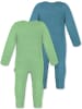 Normani Outdoor Sports 2er Pack Baby Merino Strampler Waverly in Grün/Blau