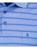 Ragman Softknit-Polo Jersey, gestreift in Blau