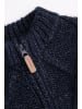 Coccodrillo Strickjacke mit Stehkragen in dunkelblau