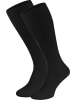 FußGut Baumwolle Unisex Stützkniestrümpfe, 3 Paar in schwarz