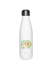 Mr. & Mrs. Panda Trinkflasche Edelstahl Hund Blumen ohne Spruch in Weiß