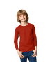tectake Einfarbiges Langarm-Shirt für Kinder, weinrot