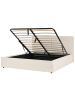 Beliani Doppelbett MOISSAC in Beige/Schwarz - (W) 197 x (H) 108 x (L) 224 cm