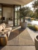 KADIMA DESIGN Outdoor-Teppich VIGOLENO Bogenmuster Flachgewebe Wohnzimmer in Braun-Schwarz