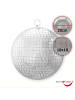 SATISFIRE Spiegelkugel Mirrorball Discokugel D: 20cm in silber