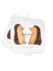 Mr. & Mrs. Panda 2er Set Topflappen  Igel Liebe ohne Spruch in Weiß