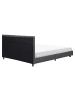 Beliani Doppelbett ALBI in Grau/Schwarz - (W) 170 x (H) 94 x (L) 211 cm