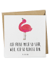 Mr. & Mrs. Panda Doppelkarte Flamingo Stolz mit Spruch in Weiß