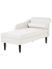 Beliani Chaiselongue YVOIRE in Weiß/Schwarz - (W) 68 x (H) 72 x (L) 151 cm rechtsseitig