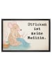 Mr. & Mrs. Panda Sauberlaufmatte Maus Stricken Design mit Spruch in Weiß