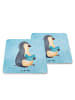 Mr. & Mrs. Panda Bierfilz Pinguin Buch ohne Spruch in Eisblau