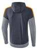 erima Squad Trainingsjacke mit Kapuze in slate grey/monument grey/new orange