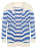 DreiMaster Maritim Damen Cardigan in Wollweiss Blau