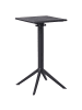 Beliani Stehtisch LEMNOS in Schwarz - (W) 60 x (H) 111 x (L) 60 cm