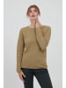 Oxmo Strickpullover OXHelen 21900016-ME moderner Perlstrick-Pullover in Braun