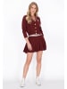 DreiMaster Women Cardigan in wine red offwhite