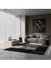 KADIMA DESIGN Teppich Kurzflor Karo Design Polypropylen Wohnzimmer in Schwarz