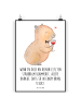 Mr. & Mrs. Panda Bild Capybara Wein mit Spruch in Weiß
