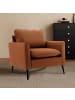 ABRIHOME Freizeitsessel in Braun Kunstleder nordisch retro Einzelsitzer für Wohnzimmer