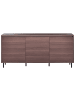 Beliani Sideboard NIKEA in Braun/Schwarz - (W) 165 x (H) 75 x (L) 40 cm