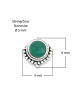 mantraroma 925er Silber - Ohrstecker (L) 9 x (B) 8 mm mit grüner Onyx