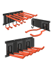 relaxdays 8-tlg. Wandhaken Set in Schwarz/ Orange