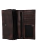 Greenburry Destressed Geldbörse RFID Schutz Leder 13 cm teak brown