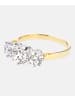 Diamant L'éternel Trilogie-Ring aus 375 Gelbgold mit Zirkonia