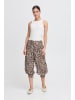 PULZ Jeans Pants Suiting PZJILL regular fit in Brown Animal Print