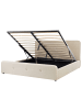 Beliani Doppelbett RENNES in Beige/Schwarz - (W) 190 x (H) 98 x (L) 217 cm