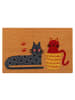 relaxdays Fußmatte "Katzen" in Mehrfarbig - 60 x 40 cm