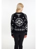 IZIA Damen Pullover in Schwarz Wollweiss