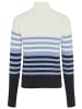 Laura Scott Strickpullover in weiß-blau gestreift