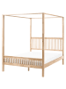 Beliani Himmelbett HARFLEUR in Braun - (W) 165 x (H) 203 x (L) 211 cm
