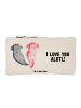 Mr. & Mrs. Panda Pouch Axolotl Liebe mit Spruch in Weiß