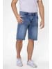 Nina Carter Shorts Denim Regular Fit Bleached Jeansshorts in Blau