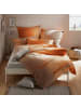 Erwin Müller Edel Flanell Kissenbezug in orange-taupe