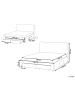Beliani Doppelbett SOUTRIN in Weiß/Braun - (W) 191 x (H) 106 x (L) 218 cm
