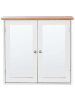 Beliani Bad-Spiegelschrank ALAMOS in Weiß/Braun - (W) 65 x (H) 60 x (L) 17 cm