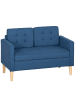 HOMCOM 2 Sitzer Sofa-117L x 62B x 78H cm-Blau