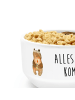 Mr. & Mrs. Panda Porzellan Müslischale Bär Kommunion mit Spruch in Weiß