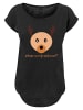 F4NT4STIC Long Cut T-Shirt Red Nose Weihnachten in schwarz