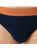 Schiesser Slip 3er Pack in Blau/Beige/Orange
